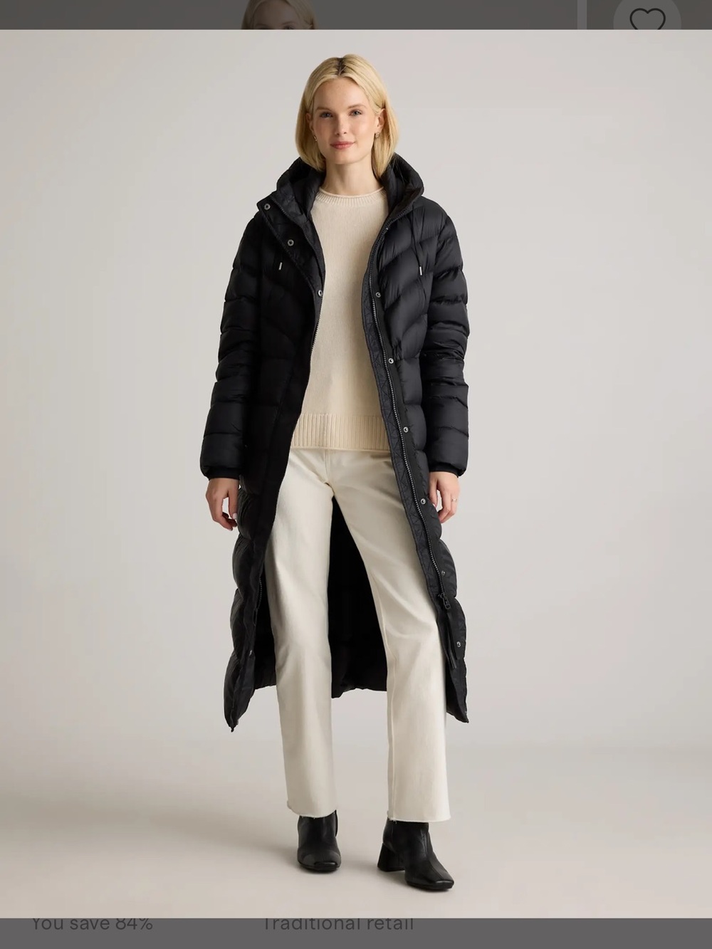 Quince Responsible Down Belted Puffer Maxi Coat medium